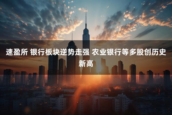 速盈所 银行板块逆势走强 农业银行等多股创历史新高