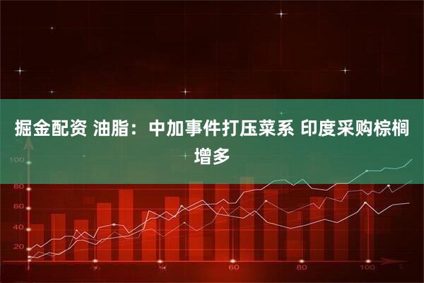 掘金配资 油脂：中加事件打压菜系 印度采购棕榈增多