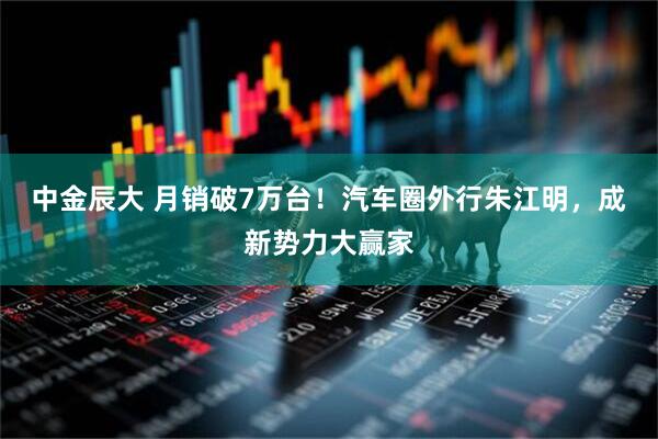 中金辰大 月销破7万台！汽车圈外行朱江明，成新势力大赢家