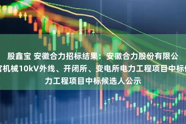股鑫宝 安徽合力招标结果：安徽合力股份有限公司已购二宫机械10kV外线、开闭所、变电所电力工程项目中标候选人公示